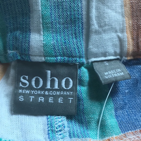 NY&C Soho Street thin linen summer pants Brand New elastic waist Size Small - Picture 4 of 10